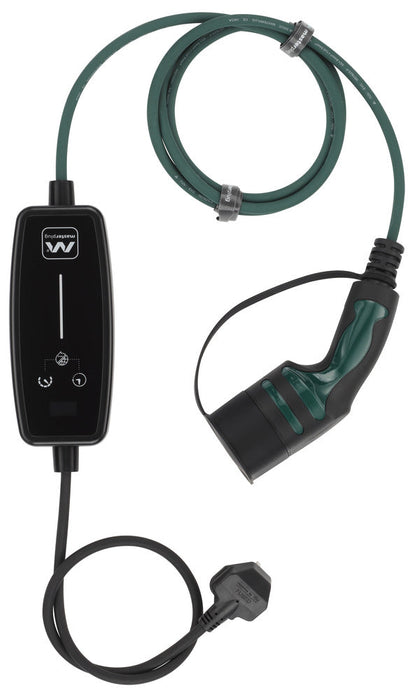 Masterplug EVCM221003 Mode 2 EV Charging Cable 3m 3 Pin UK Plug To Type 2 - westbasedirect.com