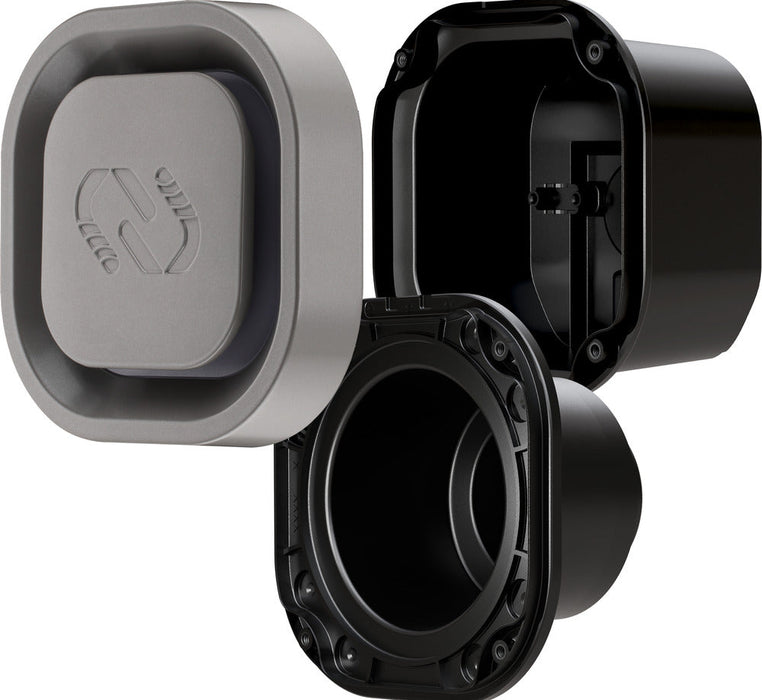 Sync Energy EVL7PSG Link EV Charger Surface & Recessed Socket 7.4kW 32A Silver with Plastic Control Box & Wi-Fi + 4G