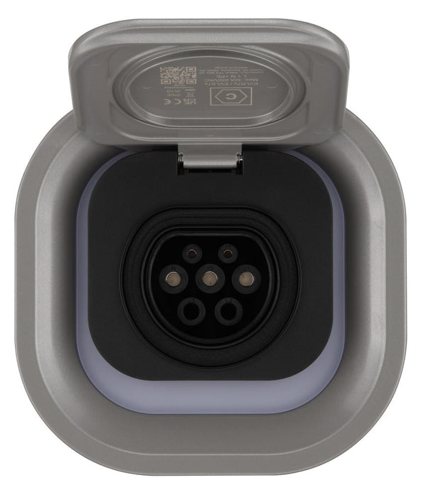 BG Sync Energy EVLS7MSG Link EV Charger Surface Socket 7.4kW 32A Silver with Metal Control Box - Wi-Fi + LAN + 4G