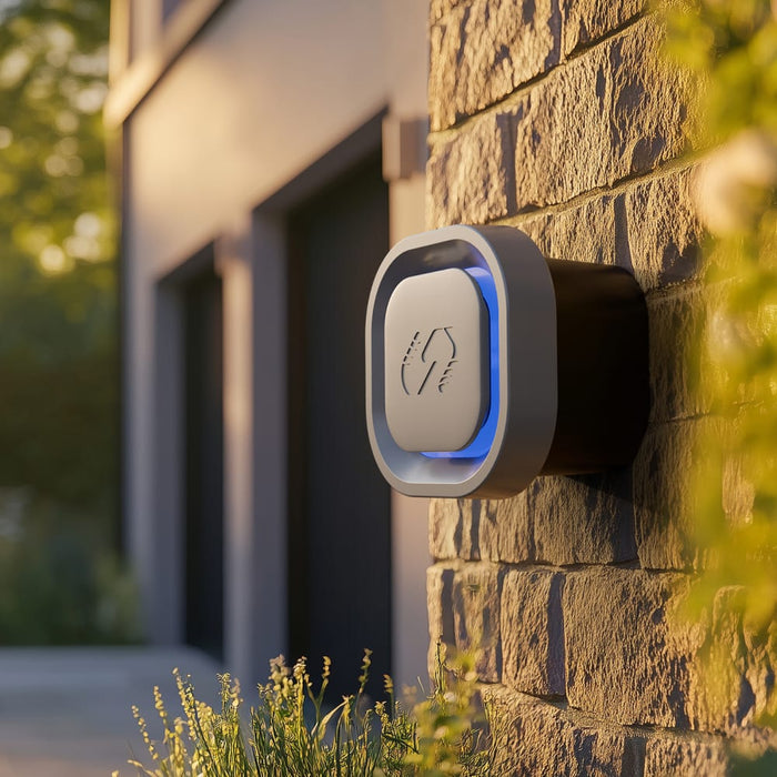 BG Sync Energy EVLS7MSG Link EV Charger Surface Socket 7.4kW 32A Silver with Metal Control Box - Wi-Fi + LAN + 4G