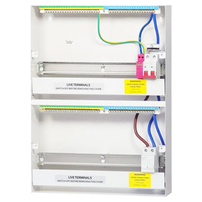 FuseBox F3031MZ 36 Module 31 Way (15/16 Double Bank) Consumer Unit with 100A Main Switch & T2 SPD - westbasedirect.com