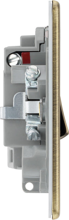 BG FAB50 Flatplate Screwless Switched Spur 13A - Antique Brass