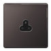 BG FBN28B Flatplate Screwless Unswitched Round Pin Socket 2A - Black Insert - Black Nickel - westbasedirect.com