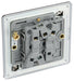 BG FBN42 Flatplate Screwless Double Light Switch 10A - Black Nickel (5 Pack) - westbasedirect.com