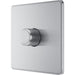 BG FBS81 Flatplate Screwless 2-Way Single Trailing Edge Dimmer Push On/Off - Brushed Steel - westbasedirect.com