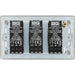 BG FBS83 Flatplate Screwless 2-Way Triple Trailing Edge Dimmer Push On/Off - Brushed Steel - westbasedirect.com