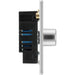 BG FBS83 Flatplate Screwless 2-Way Triple Trailing Edge Dimmer Push On/Off - Brushed Steel - westbasedirect.com