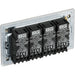 BG FBS84 Flatplate Screwless 2-Way Quad Trailing Edge Dimmer Push On/Off - Brushed Steel - westbasedirect.com