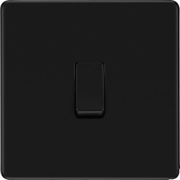 BG FFB13 Flatplate Screwless Intermediate Light Switch 10A - Matt Black - westbasedirect.com