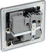 BG FFB21B Flatplate Screwless Single Socket 13A - Black Insert - Matt Black - westbasedirect.com