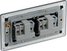 BG FFB24B Flatplate Screwless 2G 13A Unswitched Socket - Black Insert - Matt Black - westbasedirect.com