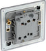 BG FFB42 Flatplate Screwless Double Light Switch 10A - Matt Black (5 Pack) - westbasedirect.com