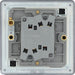 BG FFB42 Flatplate Screwless Double Light Switch 10A - Matt Black (5 Pack) - westbasedirect.com