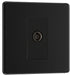 BG FFB62 Flatplate Screwless Isolated TV Aerial Socket - Black Insert - Matt Black - westbasedirect.com