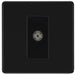 BG FFB62 Flatplate Screwless Isolated TV Aerial Socket - Black Insert - Matt Black - westbasedirect.com