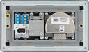 BG FFB68 Flatplate Screwless Triplex TV/FM/Sat Socket + Return & Tel. - Matt Black - westbasedirect.com