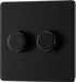 BG FFB82 Flatplate Screwless 2-Way Double Trailing Edge Dimmer Push On/Off - Matt Black - westbasedirect.com