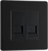 BG FFBBTM2 Flatplate Screwless Double Master Telephone Socket - Matt Black - westbasedirect.com