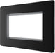 BG FFBEMR4 Flatplate Screwless Quad Euro Module Faceplate - Matt Black - westbasedirect.com