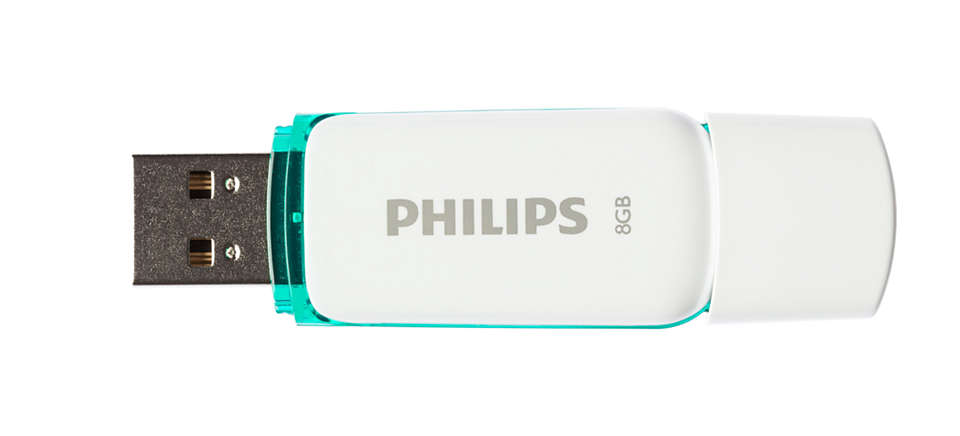 Philips USB 2.0 8GB Snow Edition Green - westbasedirect.com