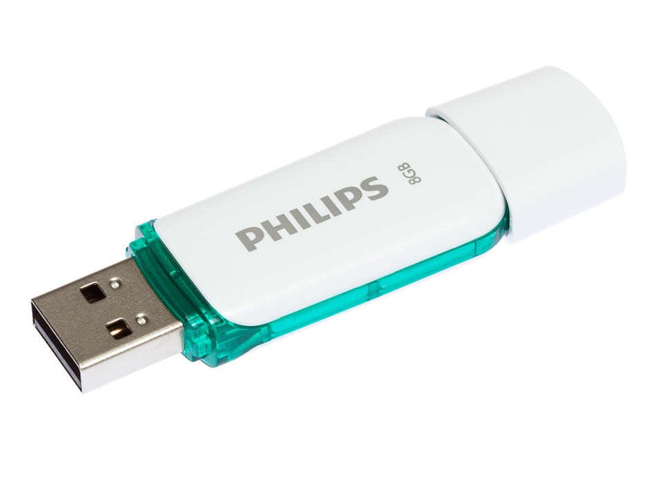 Philips USB 2.0 8GB Snow Edition Green - westbasedirect.com