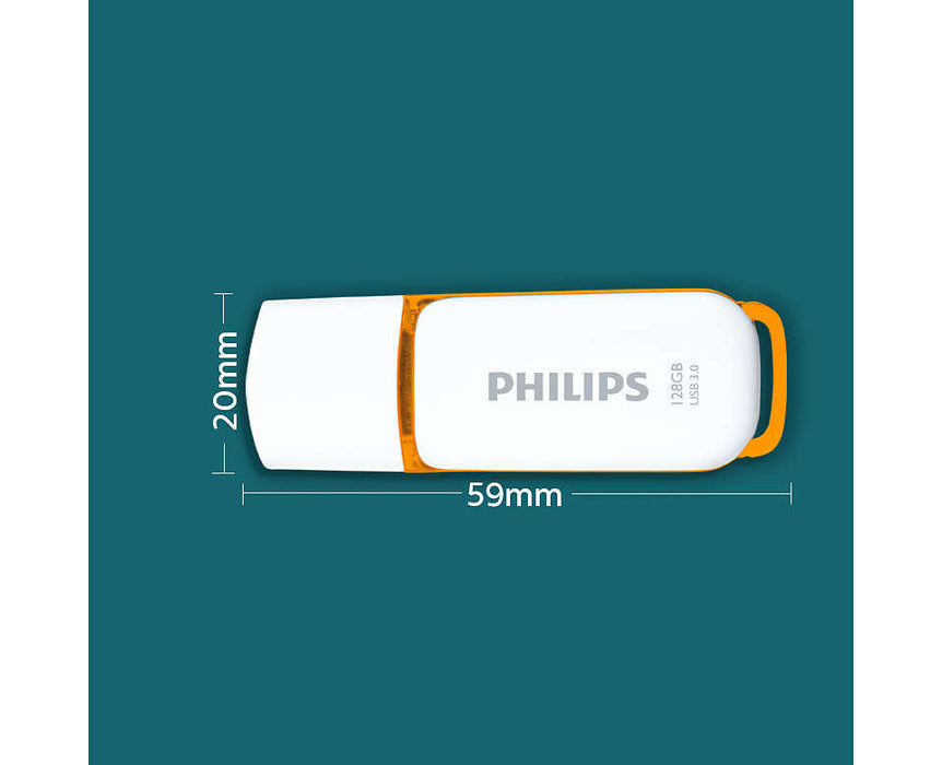 Philips USB 3.0 128GB Snow Edition Orange - westbasedirect.com