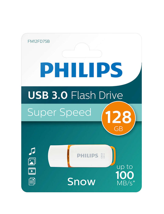 Philips USB 3.0 128GB Snow Edition Orange - westbasedirect.com