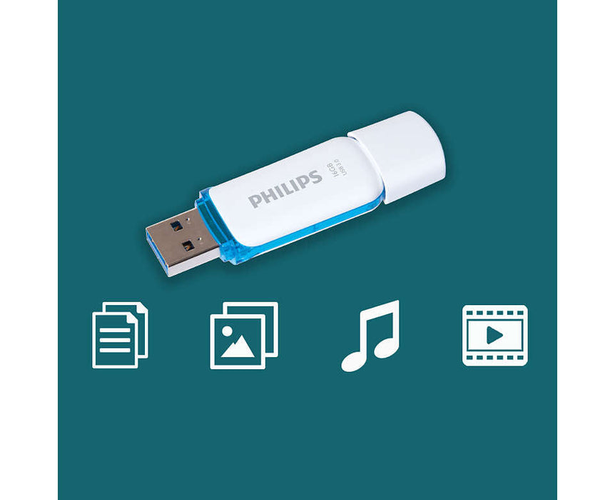 Philips USB 3.0 16GB Snow Edition Blue - westbasedirect.com