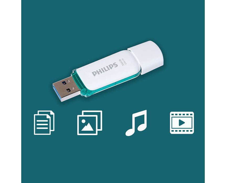 Philips USB 3.0 256GB Snow Edition Green - westbasedirect.com