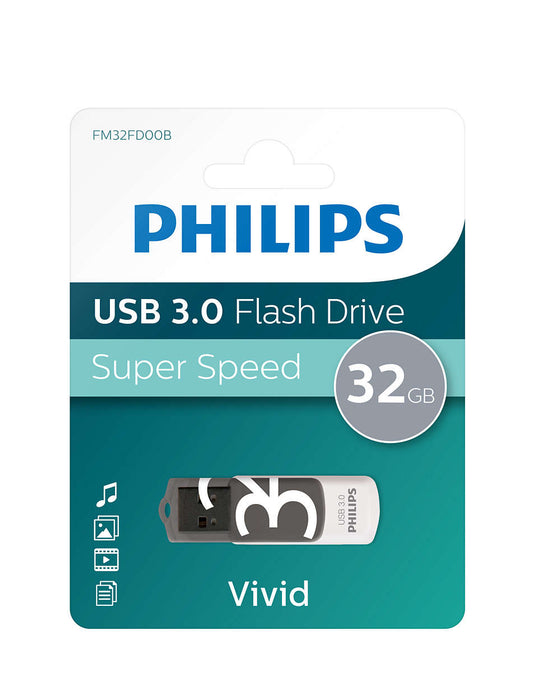 Philips USB 3.0 32GB Vivid Edition Grey - westbasedirect.com