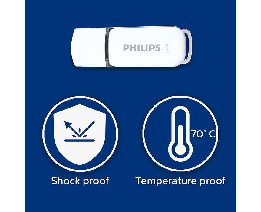 Philips USB 2.0 32GB Snow Edition Grey - westbasedirect.com