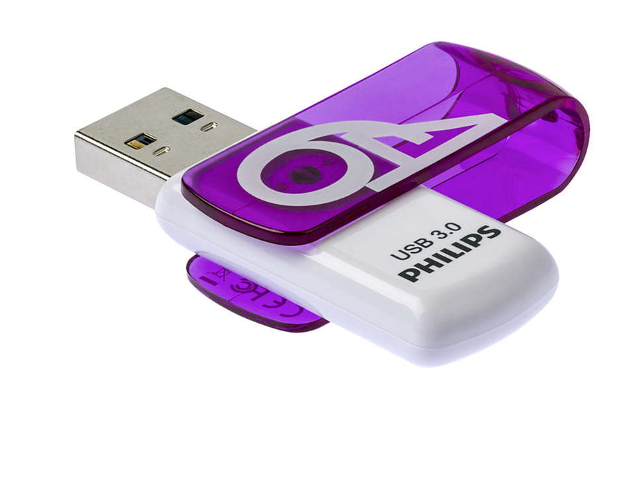 Philips USB 3.0 64GB Vivid Edition Purple - westbasedirect.com