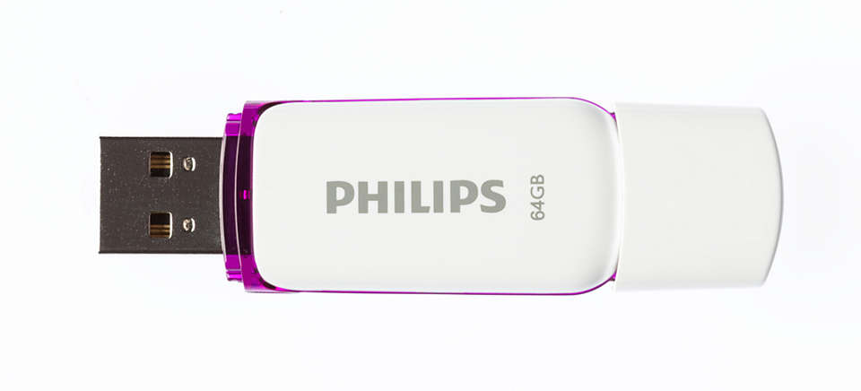 Philips USB 2.0 64GB Snow Edition Purple - westbasedirect.com