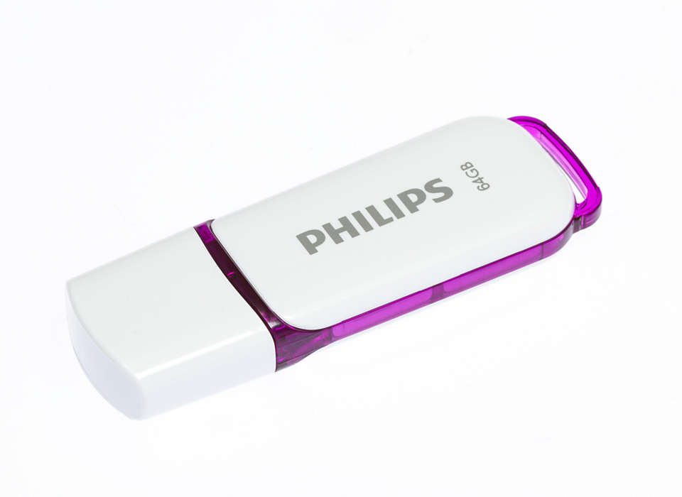 Philips USB 2.0 64GB Snow Edition Purple - westbasedirect.com