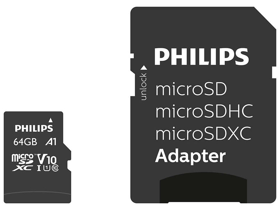 Philips Micro SDXC Card 64GB Class 10 UHS-I U1 incl. Adapter - westbasedirect.com