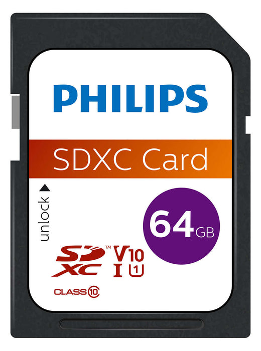 Philips SDXC Card 64GB Class 10 UHS-I U1 - westbasedirect.com