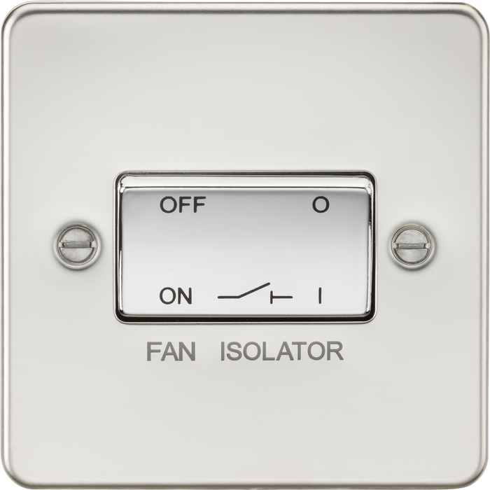 Knightsbridge FP1100PC Flat Plate 10AX 3 Pole Fan Isolator Switch - Polished Chrome - westbasedirect.com