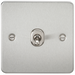 Knightsbridge FP12TOGBC Flat Plate 10AX 1G Intermediate Toggle Switch - Brushed Chrome - westbasedirect.com