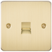 Knightsbridge FP7400BB Flat Plate Telephone Extension Socket - Brushed Brass - westbasedirect.com