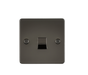 Knightsbridge FP7400GM Flat Plate Telephone Extension Socket - Gunmetal - westbasedirect.com