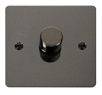 Click Define FPBN140 Flat Plate 1-Gang 2-Way 400W Dimmer Switch - Black Nickel