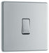 BG FPC12 Flatplate Screwless Single Light Switch 10A - Polished Chrome (5 Pack) - westbasedirect.com