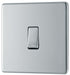 BG FPC12 Flatplate Screwless Single Light Switch 10A - Polished Chrome - westbasedirect.com