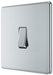 BG FPC12 Flatplate Screwless Single Light Switch 10A - Polished Chrome - westbasedirect.com