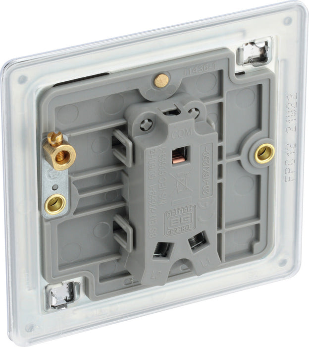 BG FPC12 Flatplate Screwless Single Light Switch 10A - Polished Chrome - westbasedirect.com