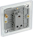 BG FPC12 Flatplate Screwless Single Light Switch 10A - Polished Chrome (5 Pack) - westbasedirect.com