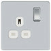 BG FPC21W Flatplate Screwless Single Socket 13A - White Insert - Polished Chrome (5 Pack) - westbasedirect.com