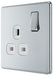 BG FPC21W Flatplate Screwless Single Socket 13A - White Insert - Polished Chrome (5 Pack) - westbasedirect.com