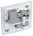 BG FPC21W Flatplate Screwless Single Socket 13A - White Insert - Polished Chrome (5 Pack) - westbasedirect.com