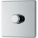 BG FPC81 Flatplate Screwless 2-Way Single Trailing Edge Dimmer Push On/Off - Polished Chrome - westbasedirect.com